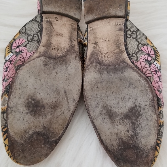 Gucci Princetown Horsebit Mules Canvas GG Tiger si - Picture 5 of 6